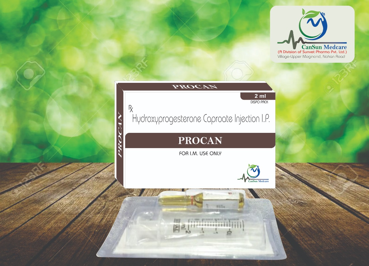 Hydroxy Progesterone Caporate Injection in PCD pharma franchise